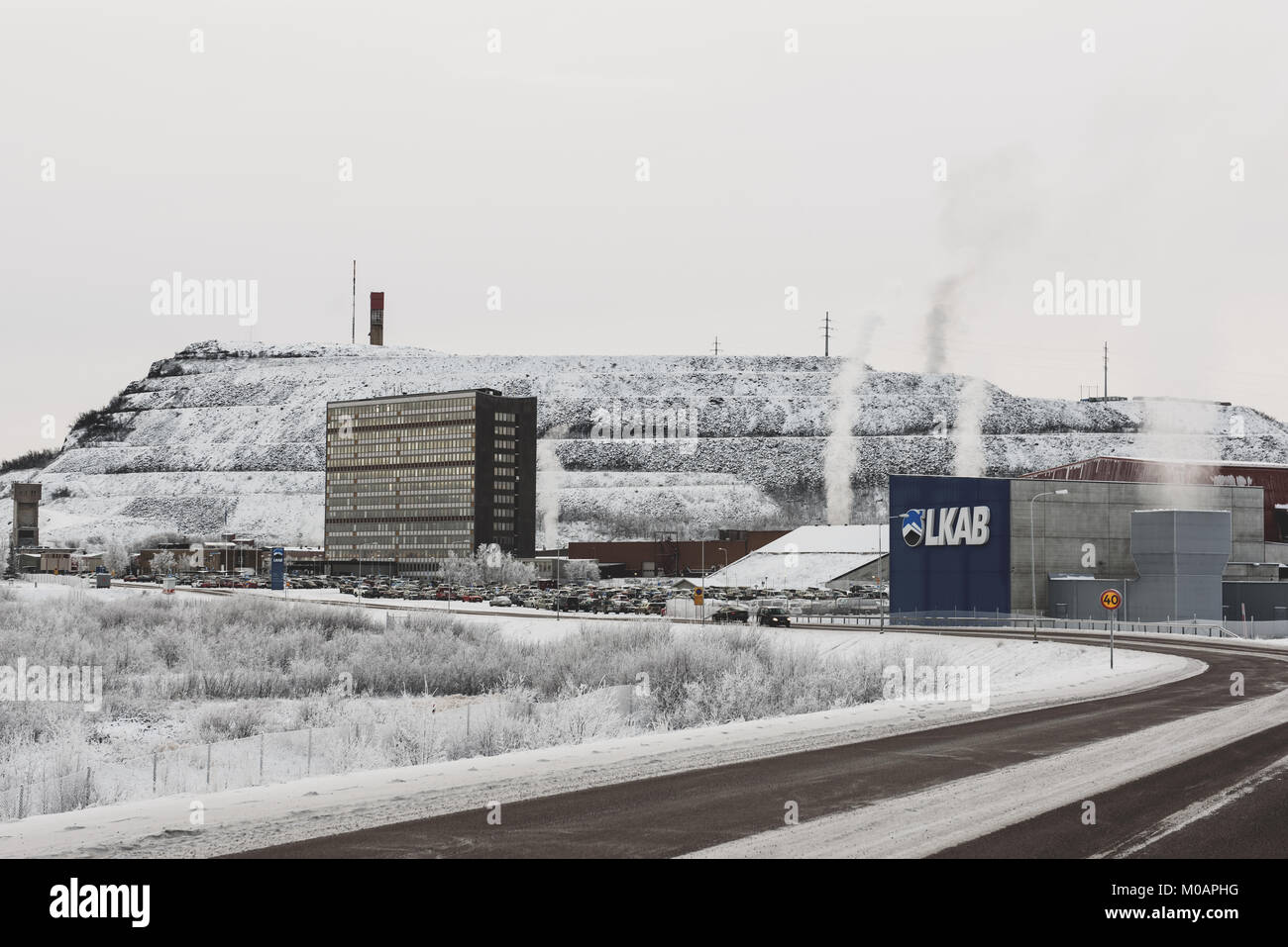 09.11.2016. KIRUNA (Svezia). Vista di LKAB miniera di ferro. Foto Stock