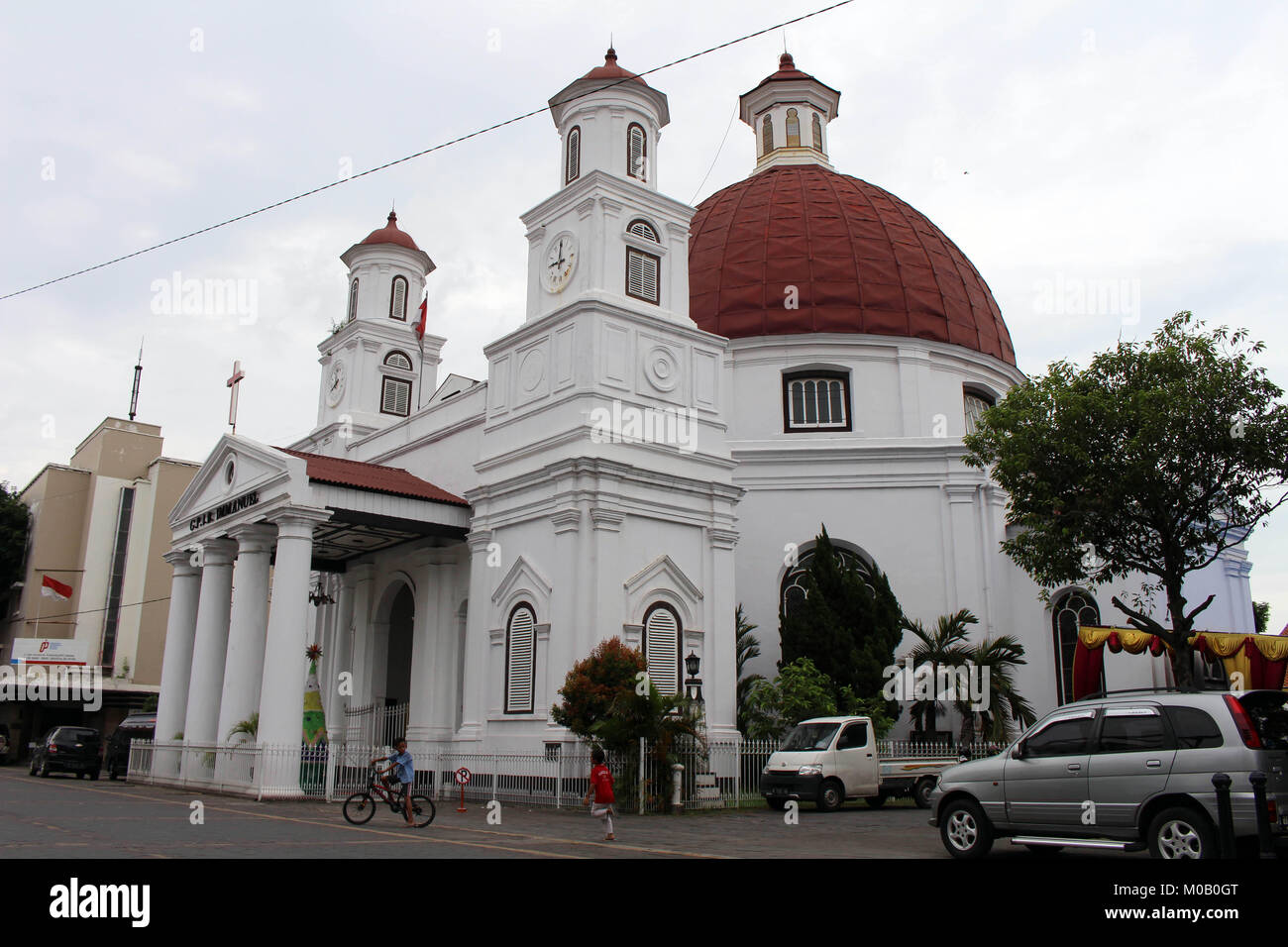 Probabilmente la icona di Kota Lama (Città Vecchia) di Semarang, Indonesia. "Blenduk' chiesa. Pic è stata adottata nel gennaio 2018. Foto Stock