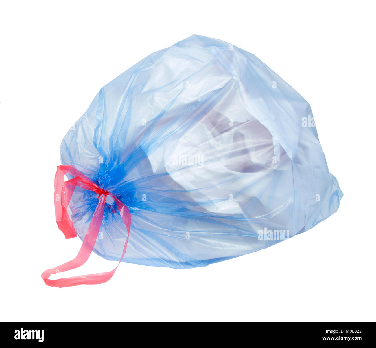 Riciclare il sacchetto in plastica isolato su bianco Foto Stock