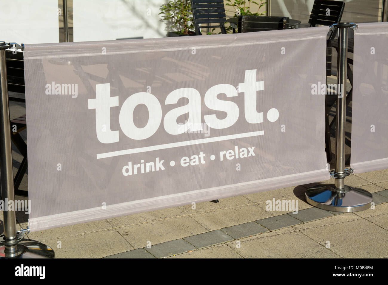 Toast ristorante - un concetto di ristorante dove tutto è servito su toast in Bedford Bedfordshire Inghilterra Foto Stock