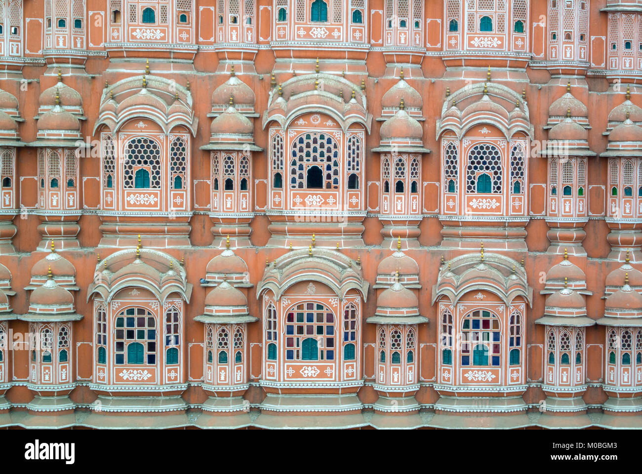 Jaipur, Rajasthan, India, 25th gennaio 2017: Hawa Mahal, Palazzo dei Venti che è stato costruito nel 1799 dal Maharaja Sawai Pratap Singh Foto Stock