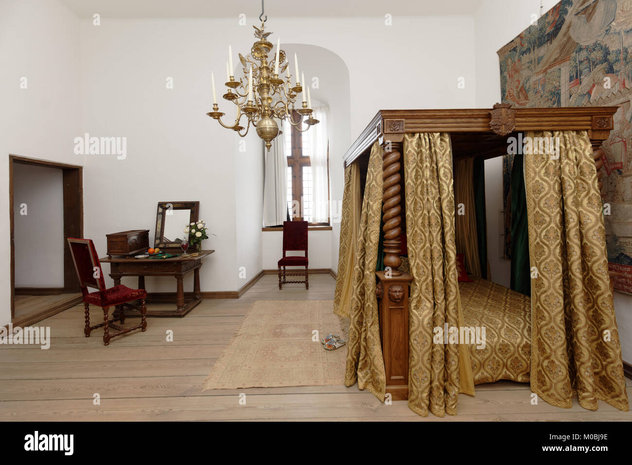 Helsingor, Danimarca - 6 Novembre 2016: interni di Kronborg Castle. Kronborg è uno dei più importanti castelli rinascimentali in Nord Europa e h Foto Stock