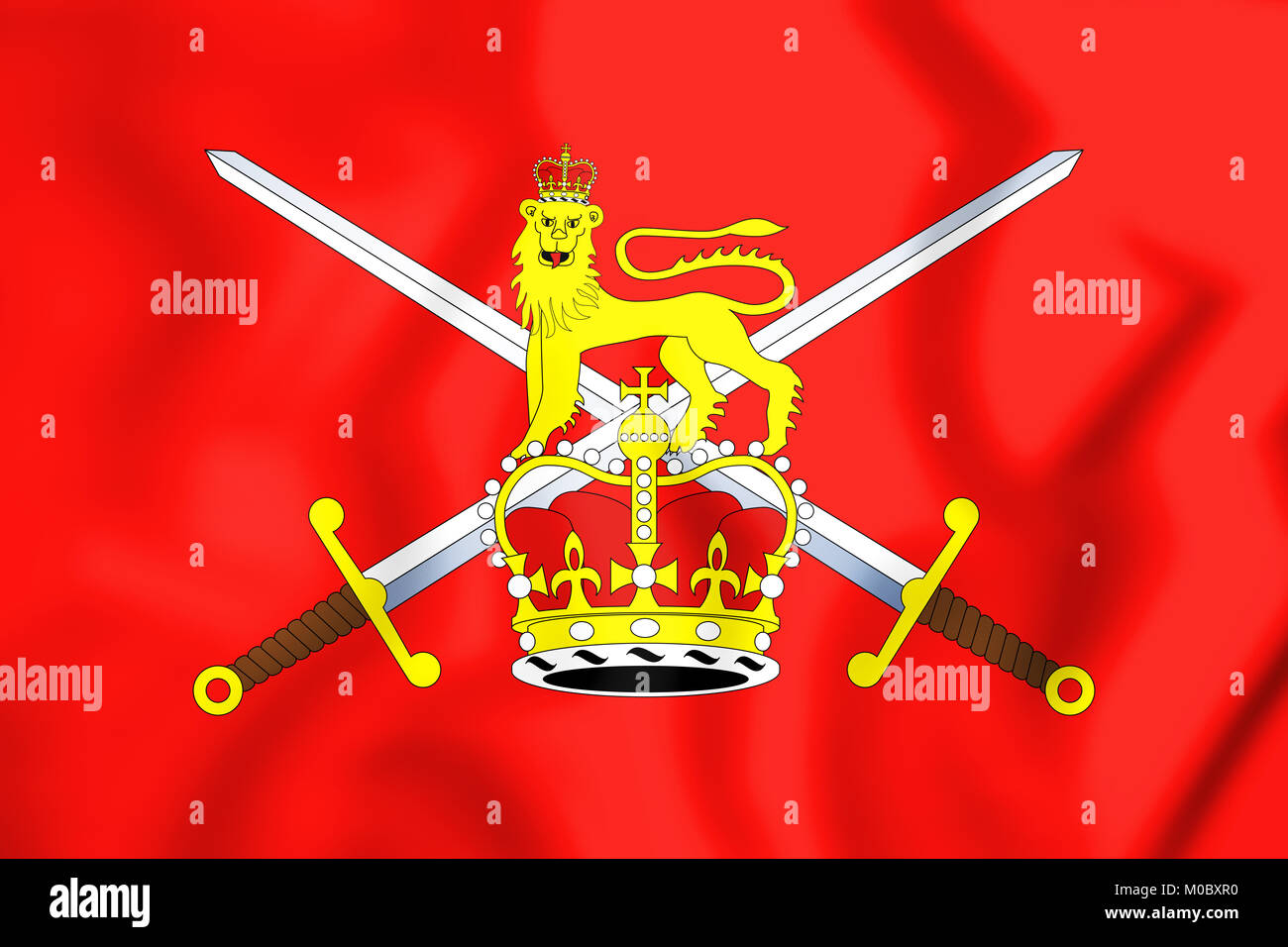 3D bandiera dell'Esercito britannico. 3D'illustrazione. Foto Stock
