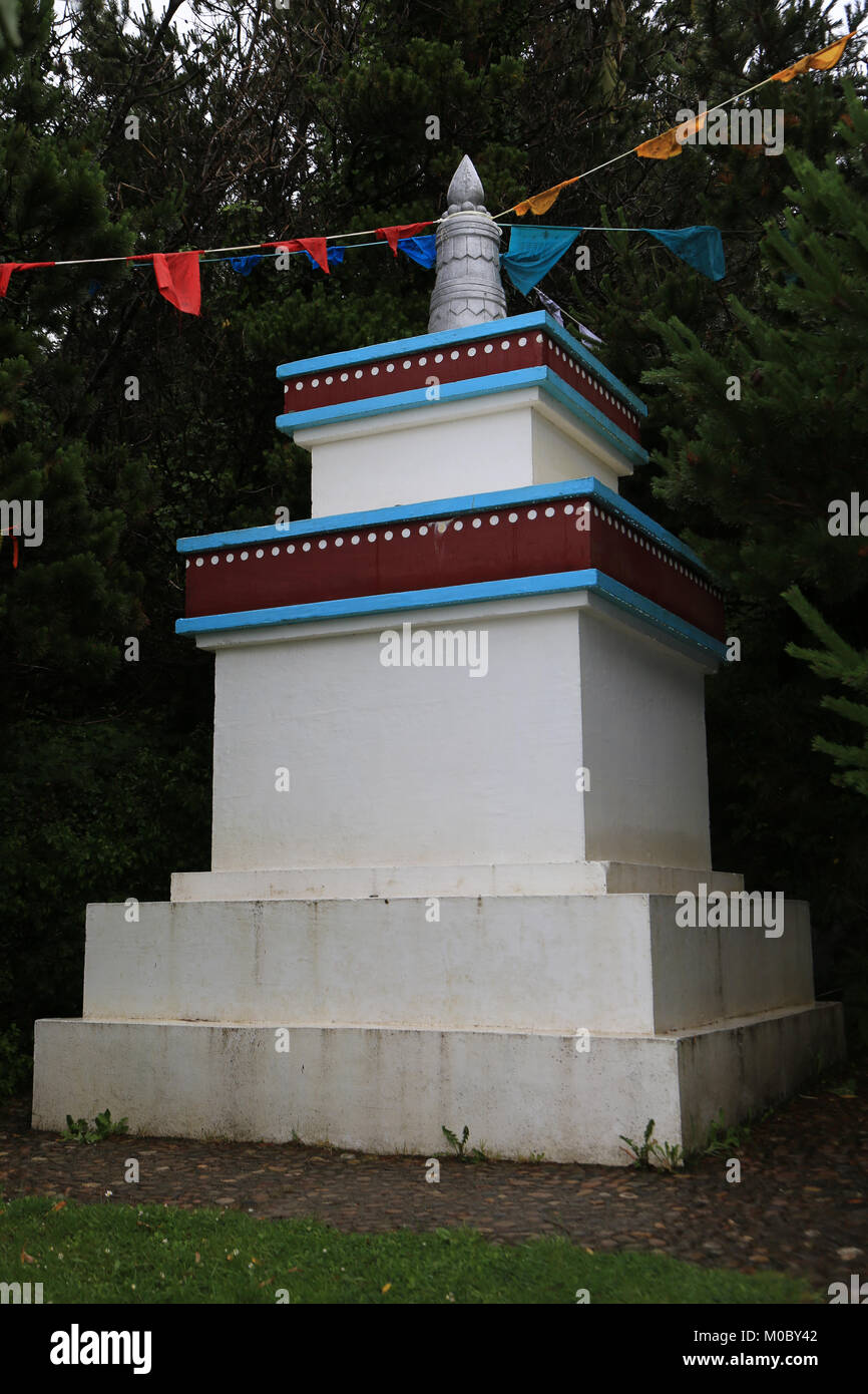 Santuario buddista, wild atlantic modo, bere penisola, County Cork, Irlanda Foto Stock