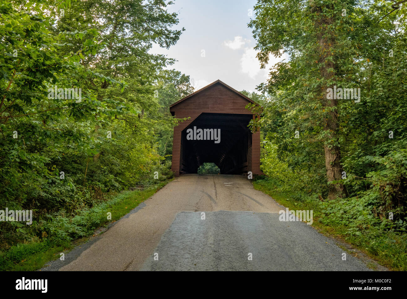Fondo Meems ponte coperto, Route 720, Mount Jackson, Virginia Foto Stock
