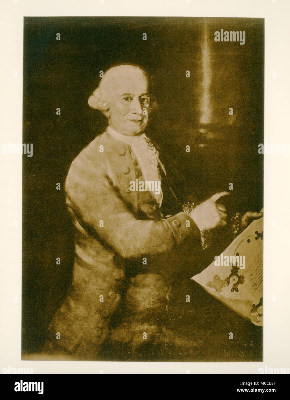 Francisco Goya (1746-1828) era un pittore spagnolo e printmaker. Considerato tra i più importanti artisti spagnoli del tempo egli è onorato come uno degli ultimi dei vecchi maestri e uno del primo dei rinoceronti. I suoi primi dipinti erano ottimisti e jolly, con il passare degli anni, le sue opere divennero molto pessimista. Un altamente considerato pittore ritratto, Goya fece questo ritratto di Don Ventura Rodriguez nel 1786. Rodriguez è stato un architetto spagnolo e artista. Rodriguez il padre era un strato di mattoni e due ha fatto lavorare presso il Palazzo Reale di Aranjuez. Foto Stock