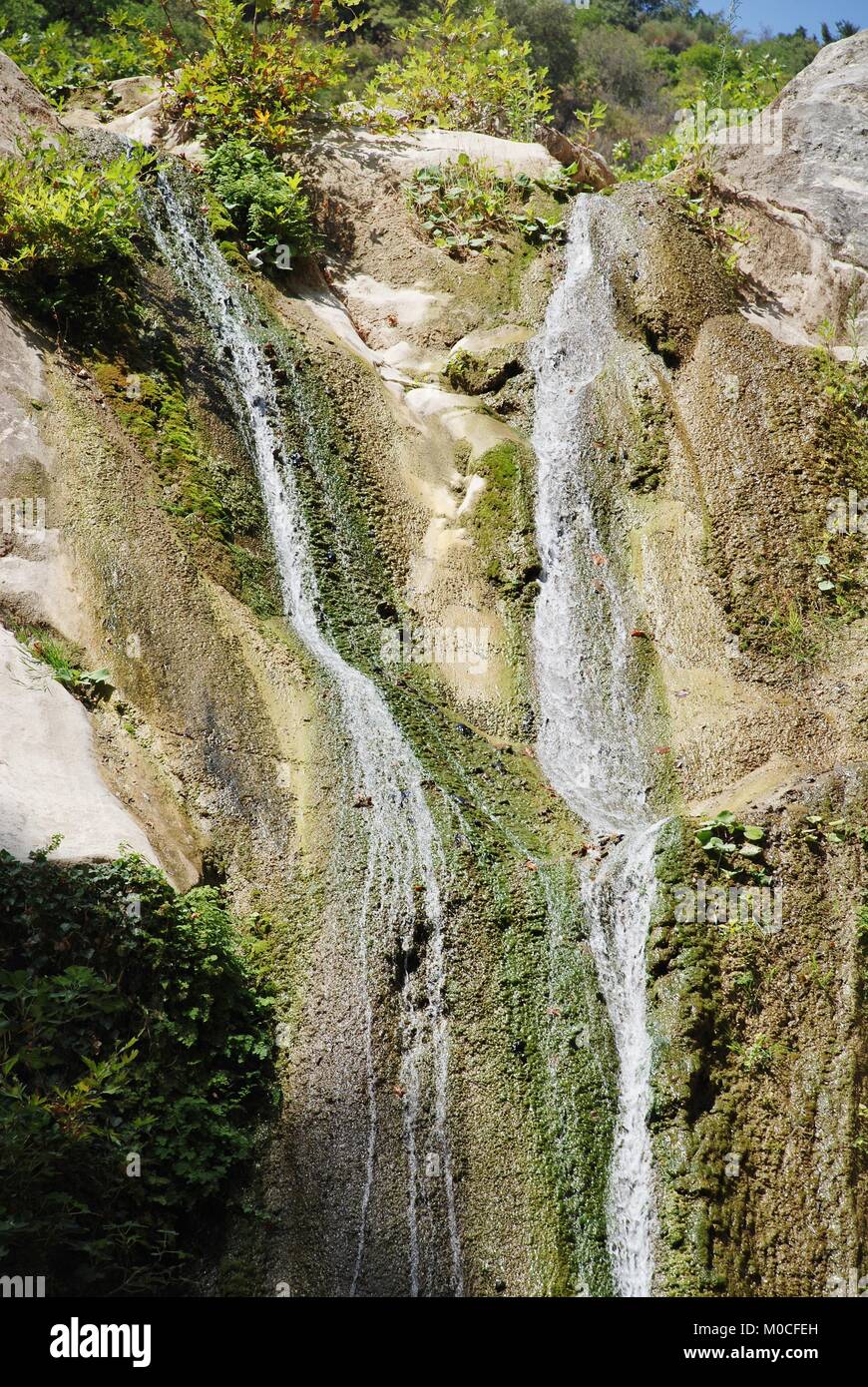 Il Ronies cascate vicino Nydri sull'isola greca di Lefkada. Foto Stock