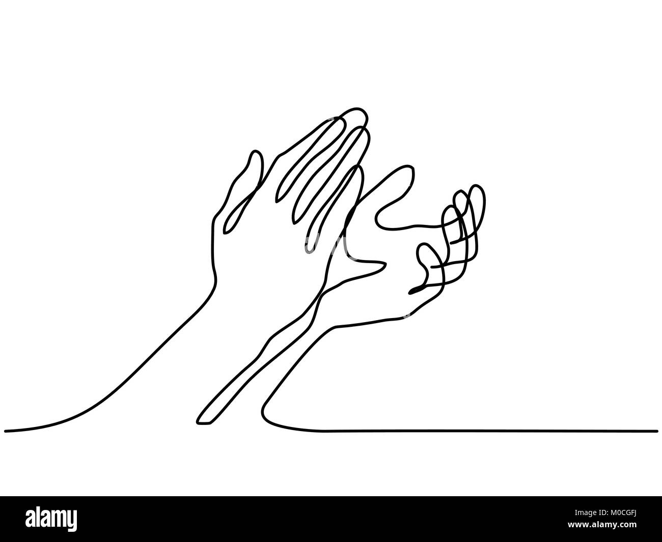 Battendo le mani con applausi Illustrazione Vettoriale