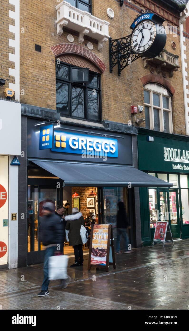 Il Gregs Store su North End nel centro città di Croydon, Londra del sud Foto Stock