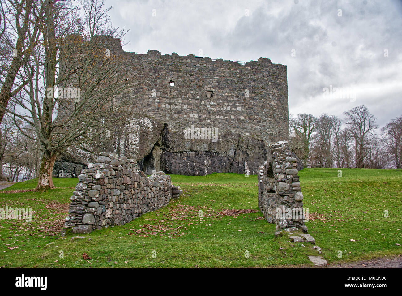 Dunstaffnage Castle vicino a Oban, Scotland, Regno Unito Foto Stock