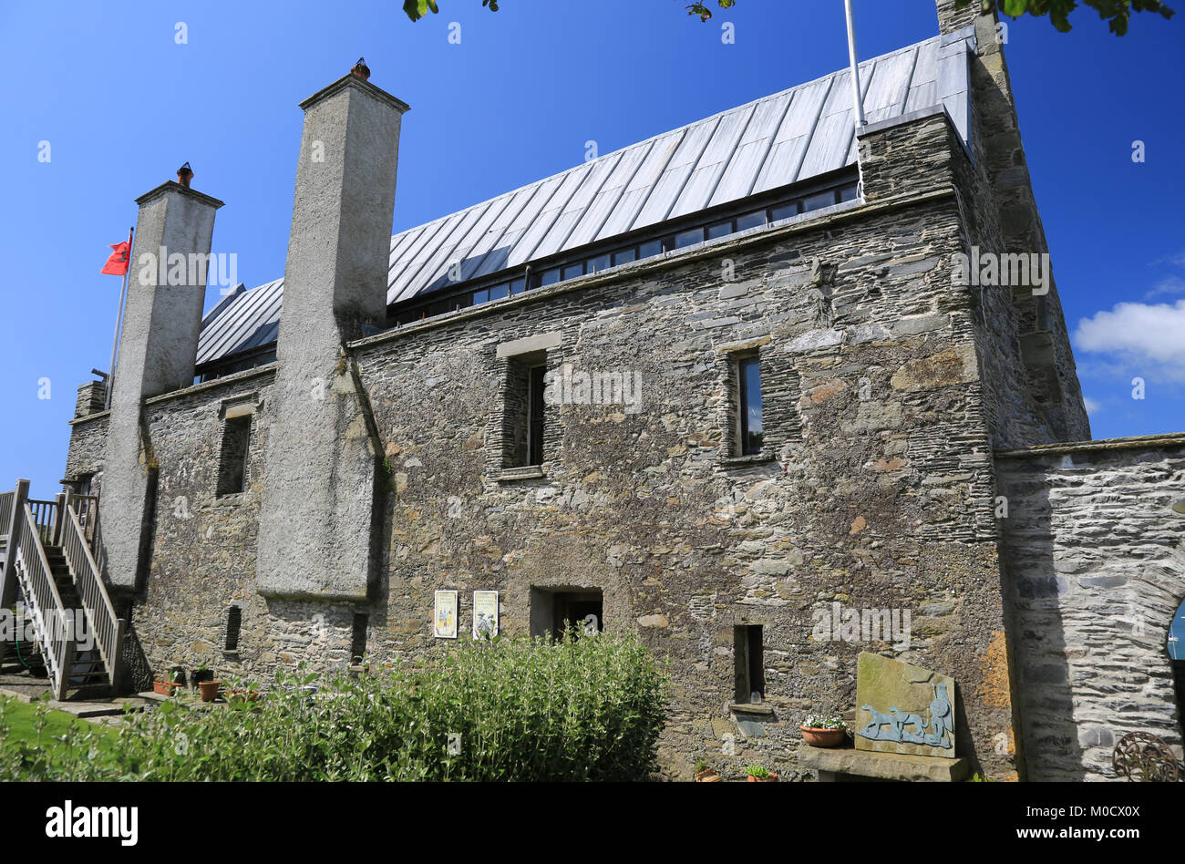 Il vecchio castello ricreati ,baltimore, wild atlantic modo, County Cork, Irlanda Foto Stock