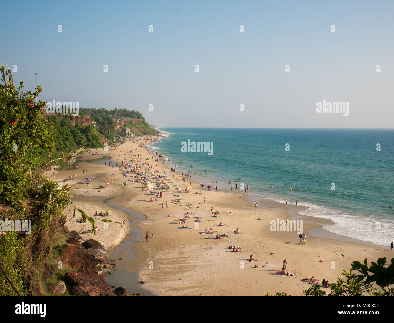 Varkala Beach, Kerala, India del Sud Foto Stock