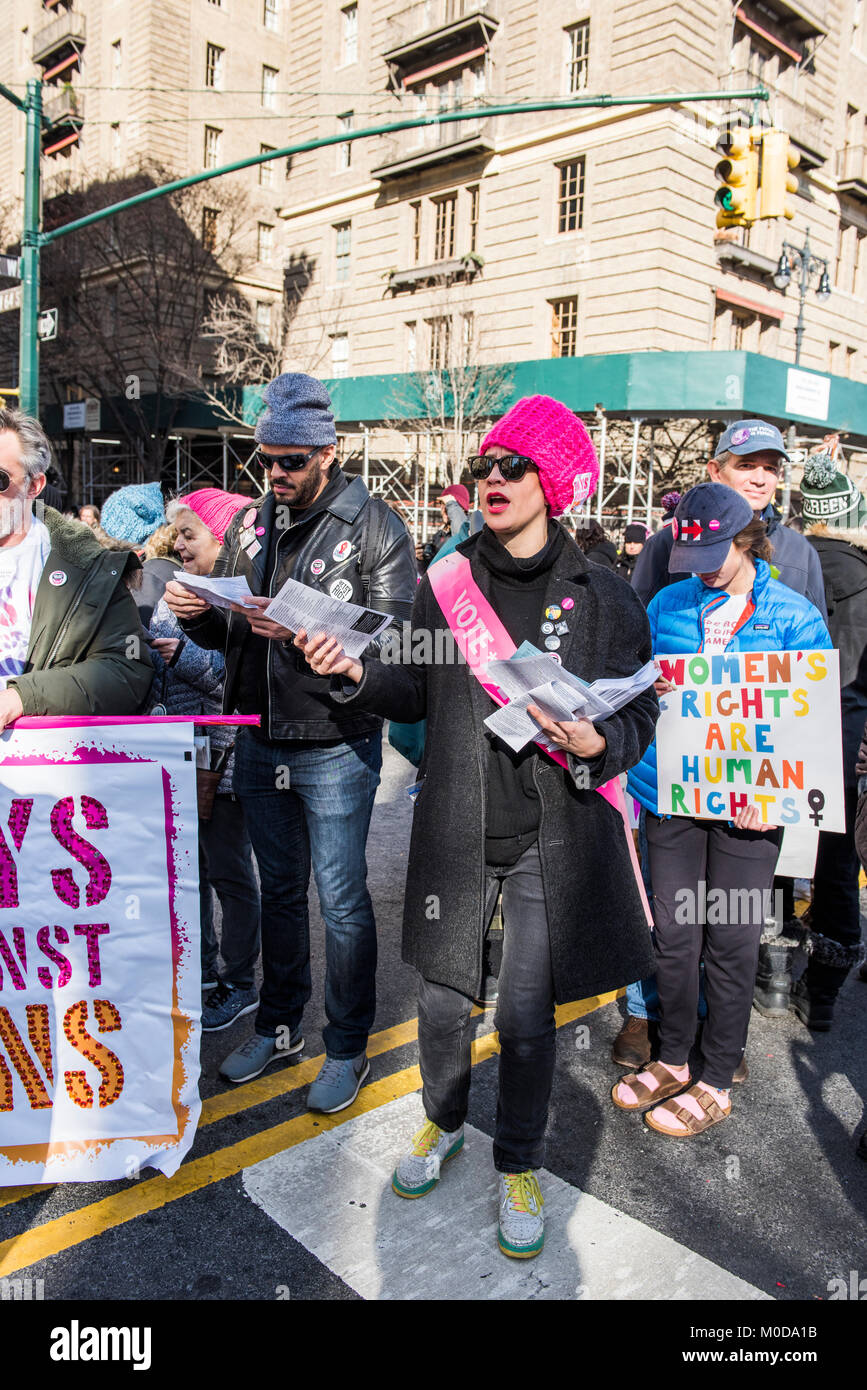 New York City, NY, Stati Uniti d'America - 20 Gennaio 2018: Le Donne del marzo 2018 Credit: Valery Rizzo/Alamy Live News Foto Stock