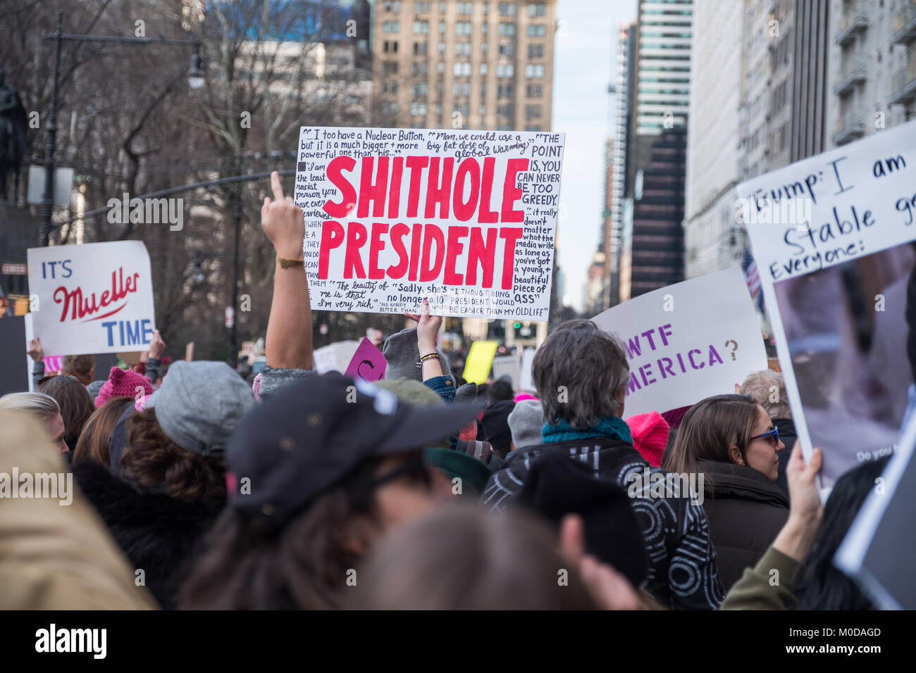 Le donne del marzo 2018 in New York Foto Stock