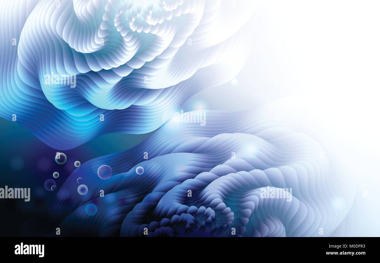 Abstract onde blu sullo sfondo Illustrazione Vettoriale