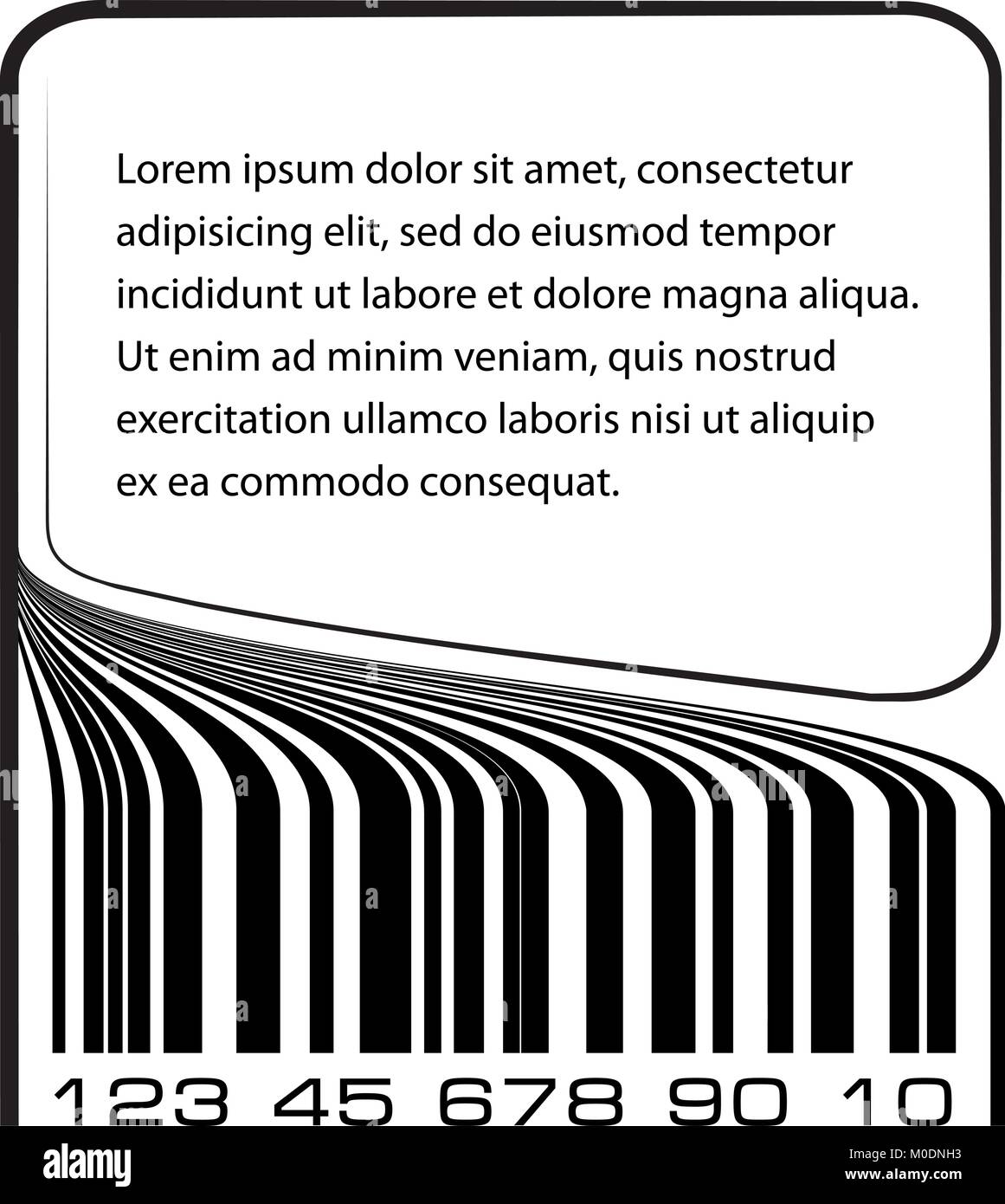 Etichetta del codice a barre con copy-spazio Illustrazione Vettoriale