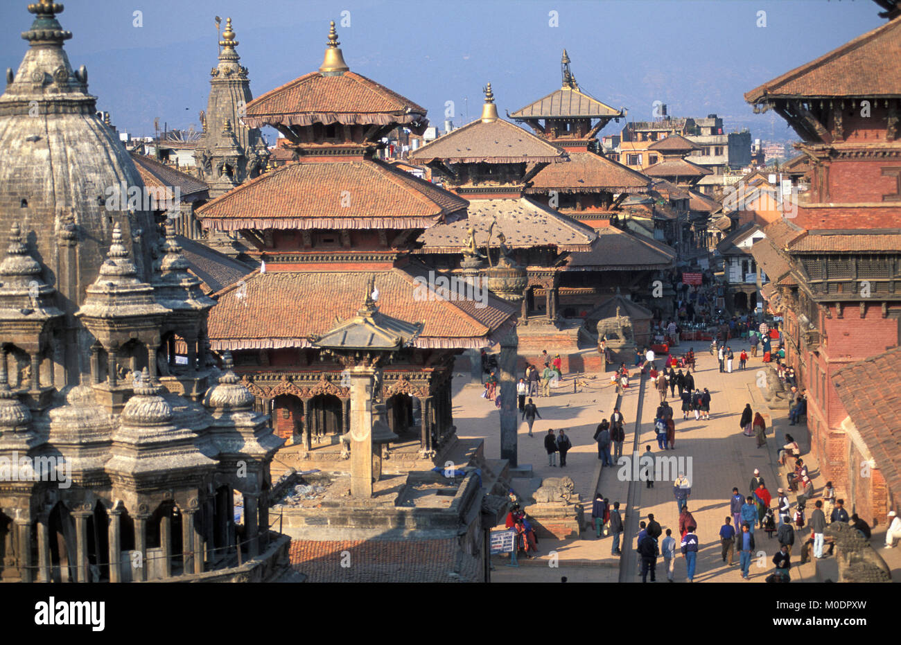 Il Nepal, Kathmandu. Patan templi (hindu). Durbar Square. Foto Stock