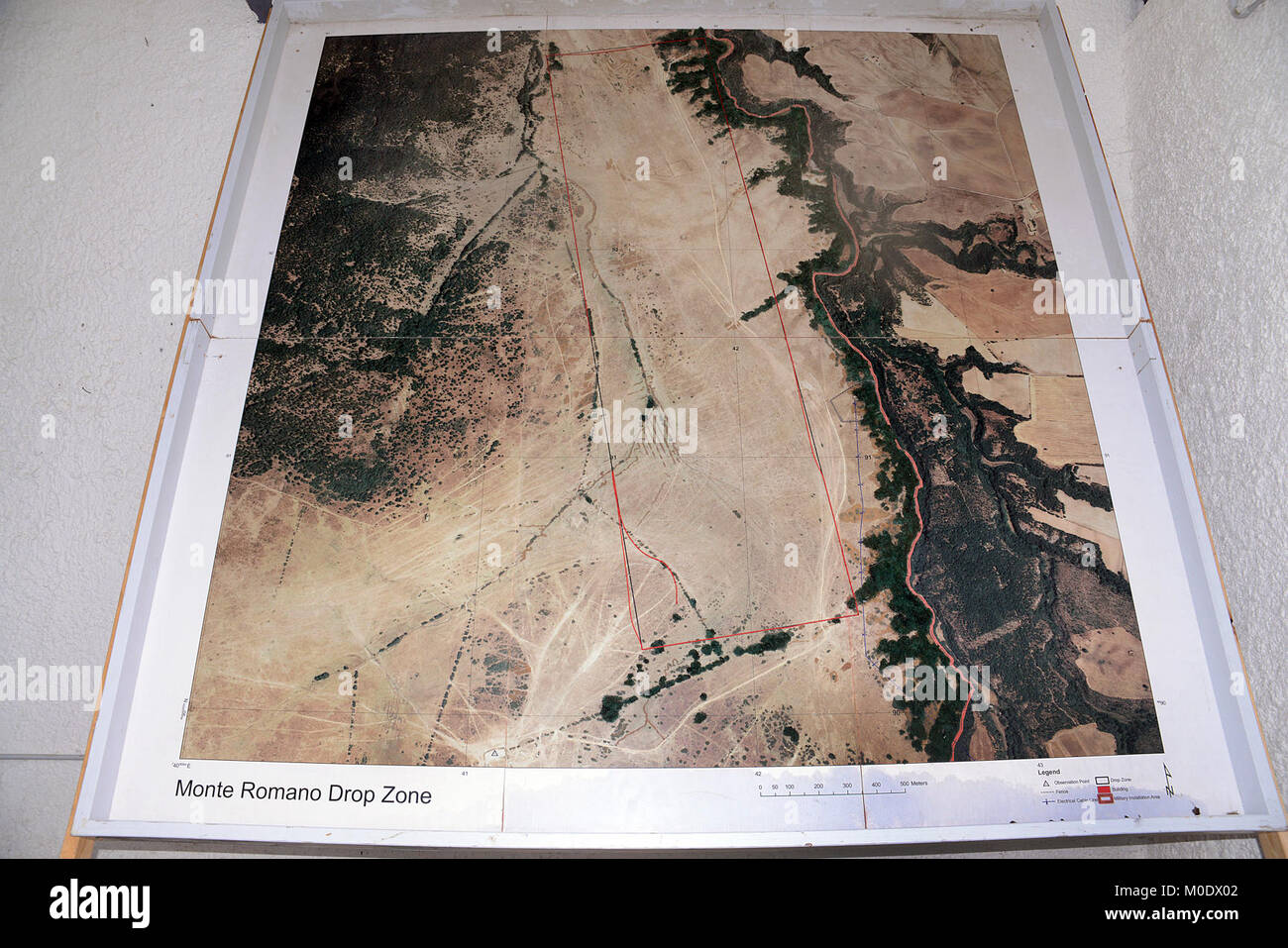 Mappa di Monte Romano nella zona di caduta, Italia, gen. 16, 2018. ( Foto Stock