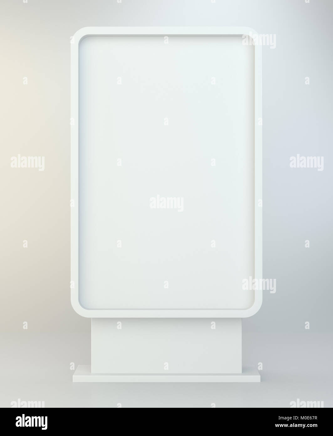 Blank street billboard stand poster. Display advertising. 3d'illustrazione. Foto Stock