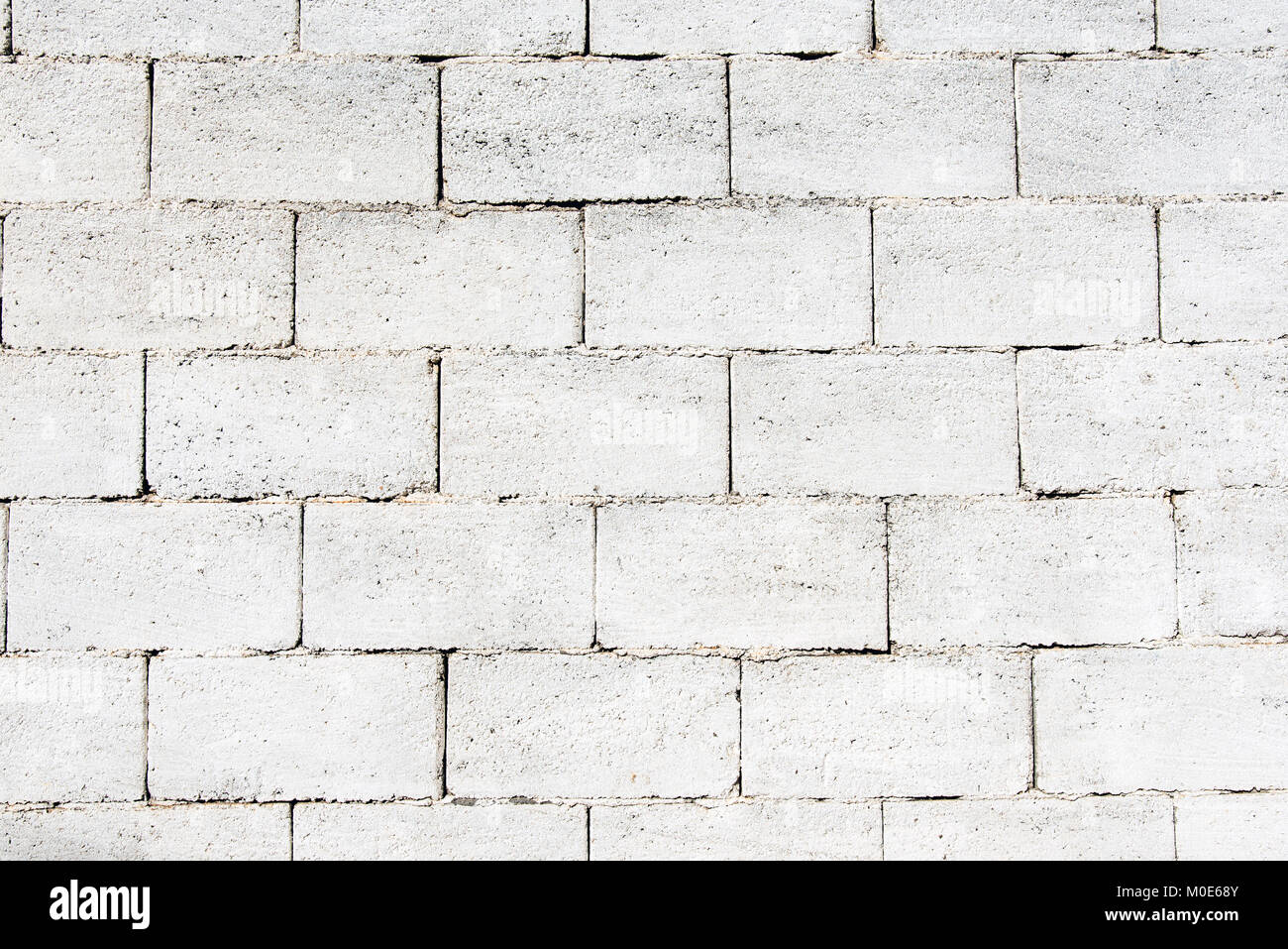 Sfondo di un bianco muro di mattoni Foto Stock