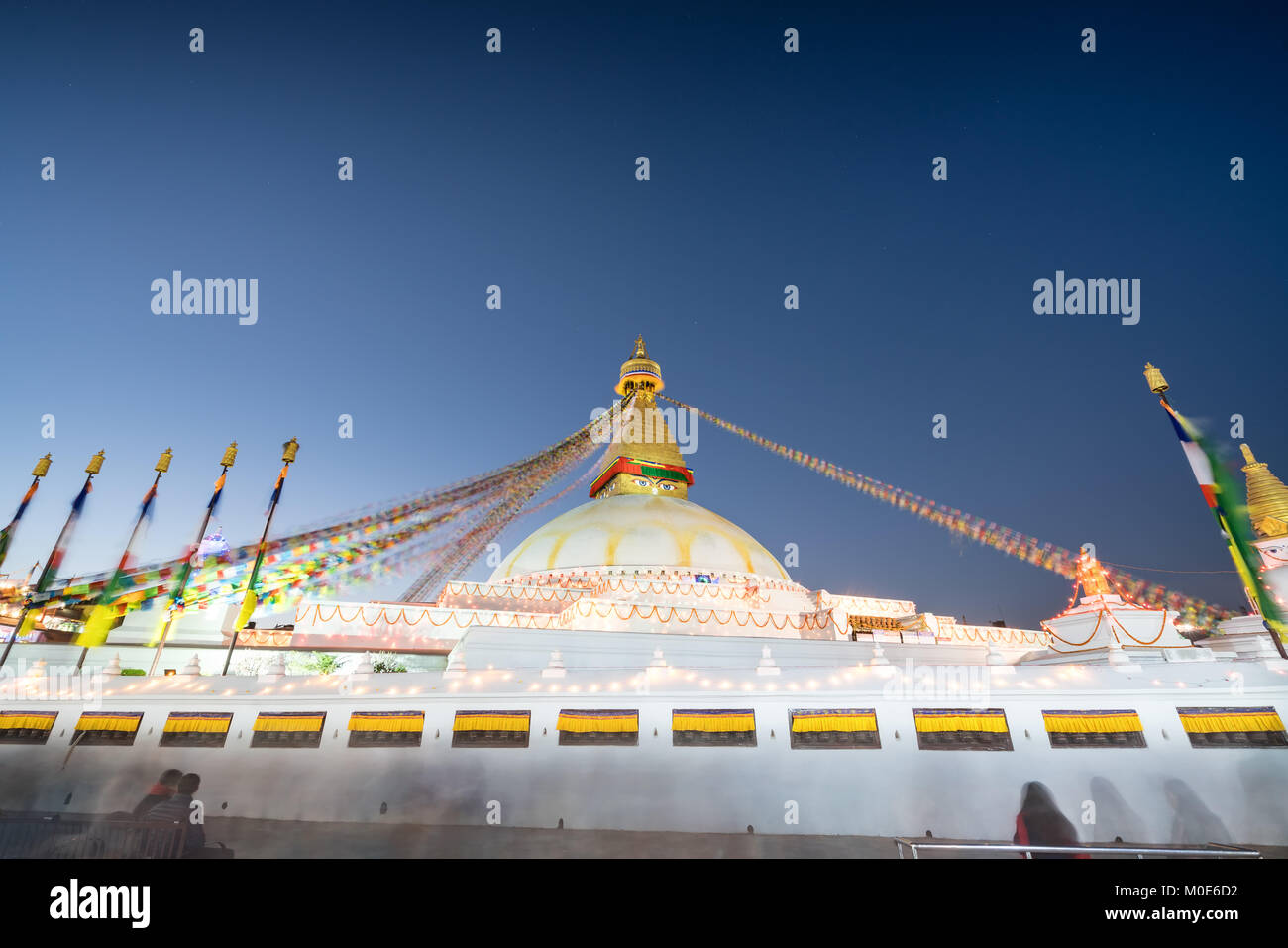 A Boudhanath stupa a Kathmandu, Nepal Foto Stock