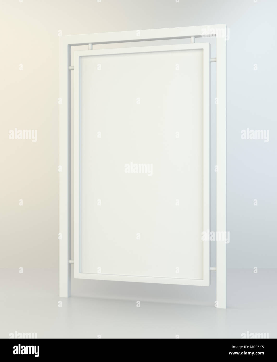 Blank street billboard stand poster. Display advertising. 3d'illustrazione. Foto Stock