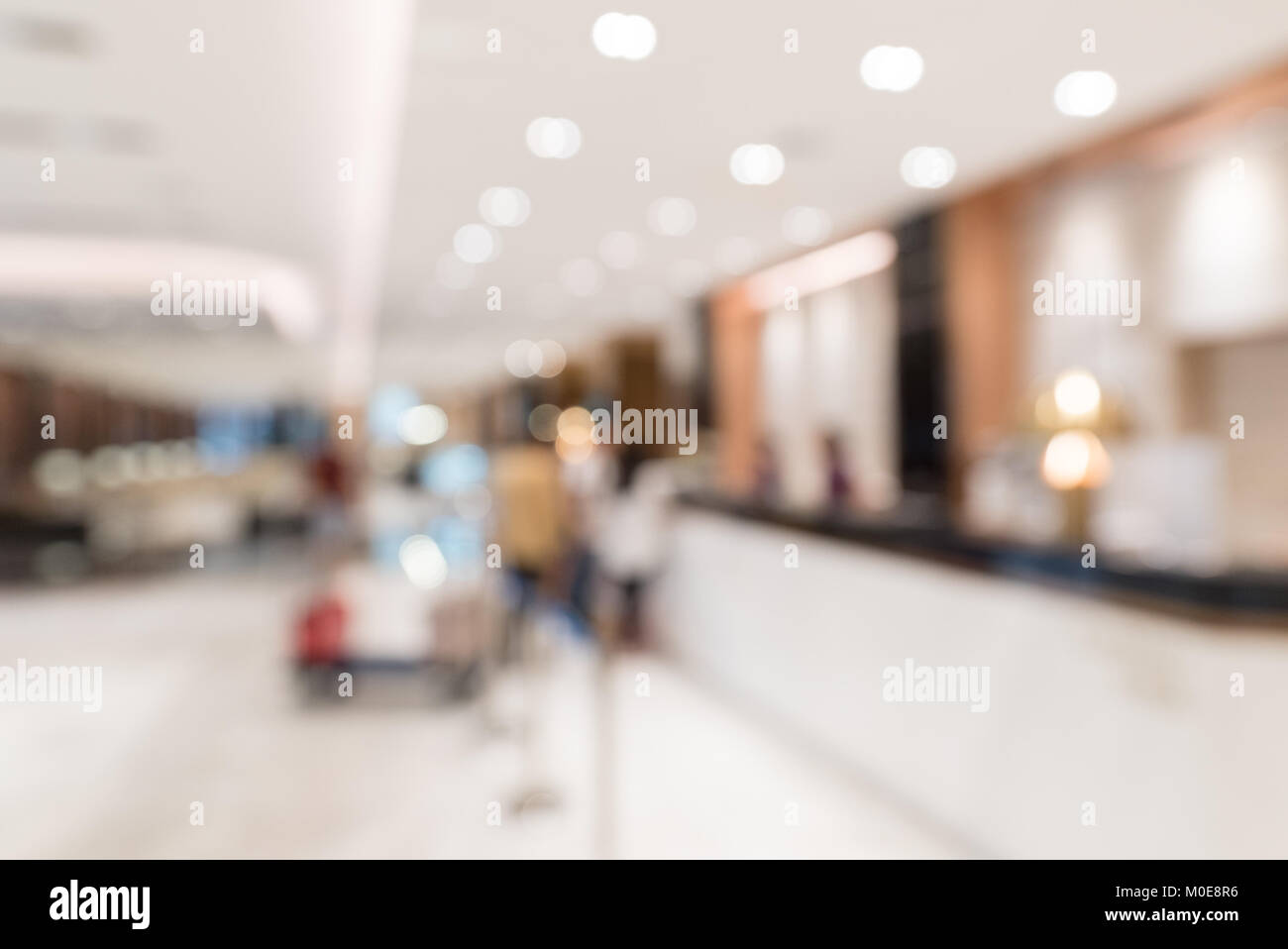 Abstract sfondo sfocato di moderna hall hotel Foto Stock