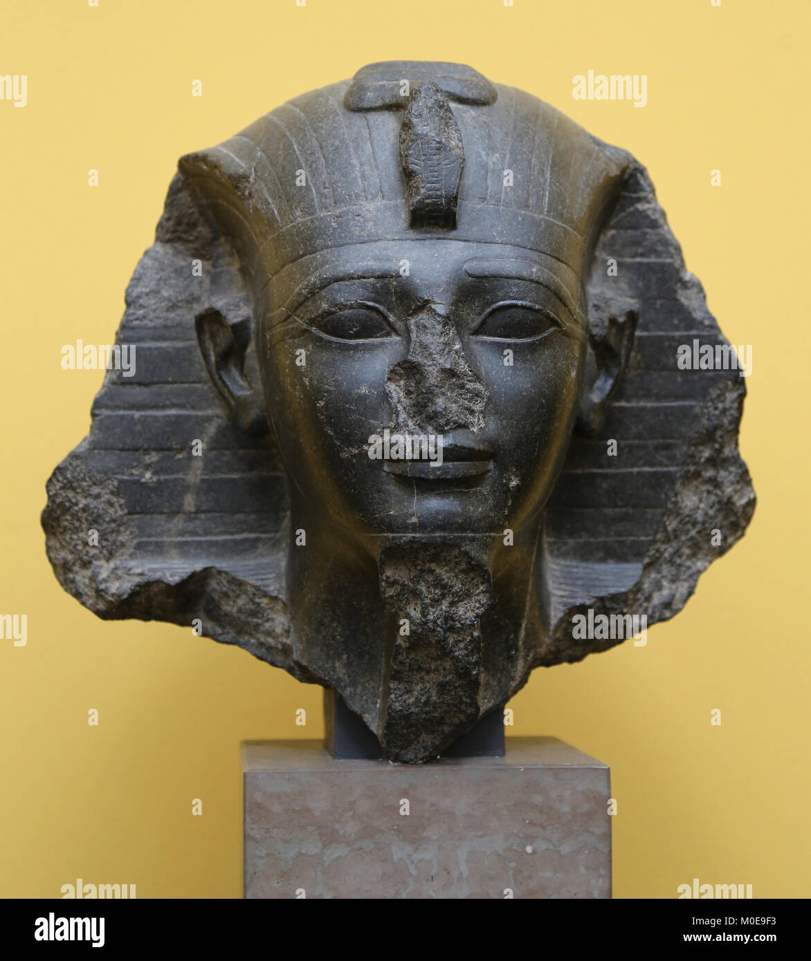 Amenhotep II,Amenofi II, faraone della XVIII dinastia di Egitto. C. 1427-1401 A.C. Testa di Sphinx, la diorite. Foto Stock