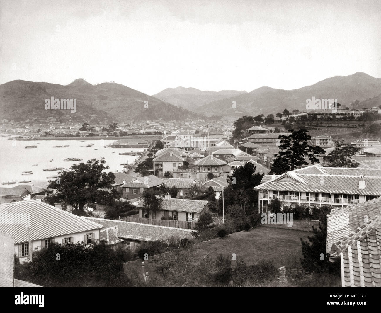 Di liquidazione esteri e del Porto di Nagasaki, Giappone, c.1880's Foto Stock