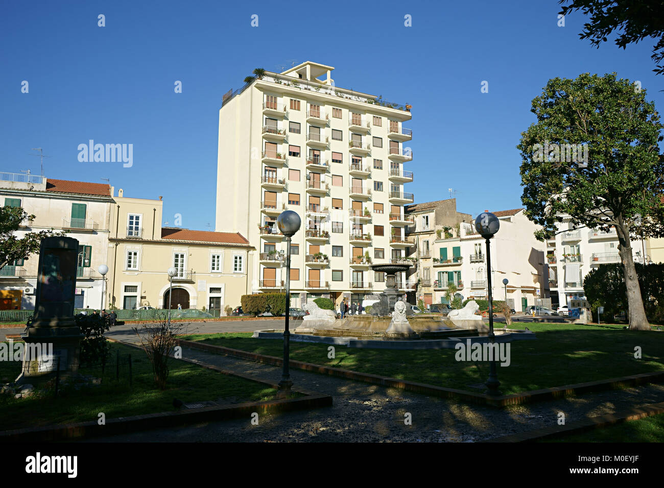 Piazza Mazzini a Santa Maria Capua Vetere, Caserta, Italia Foto Stock