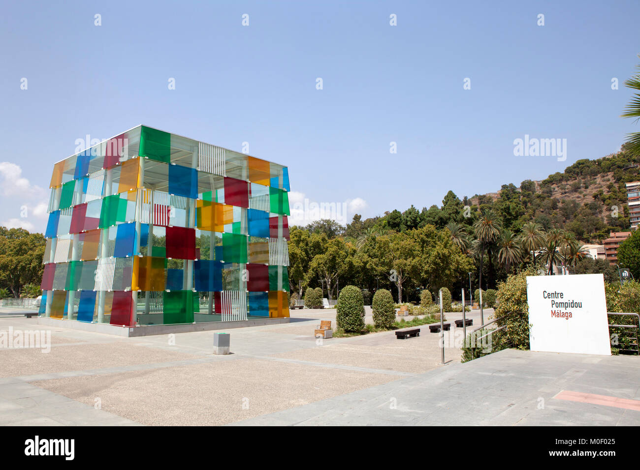 Il Centro Pompidou Malaga, il museo di arte contemporanea del Centro Pompidou di Malaga, Muelle Onu Andalusia, Spagna Foto Stock