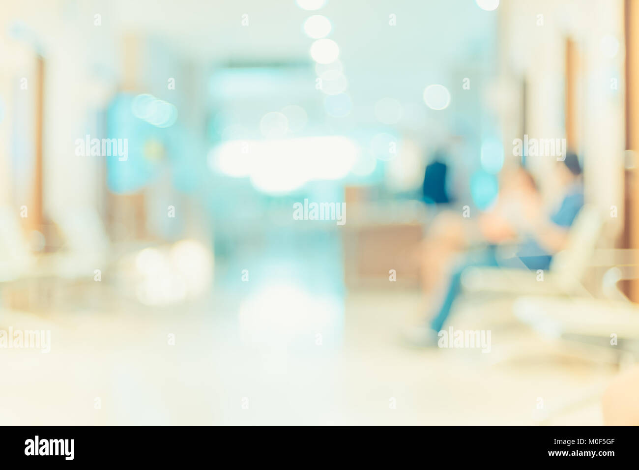 Blur sullo sfondo di paziente attesa per vedere medico all'ospedale ,abstract background. Foto Stock