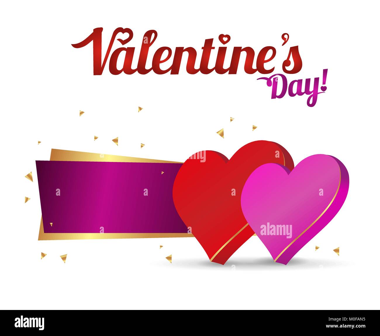 Scheda - felice il giorno di San Valentino Illustrazione Vettoriale