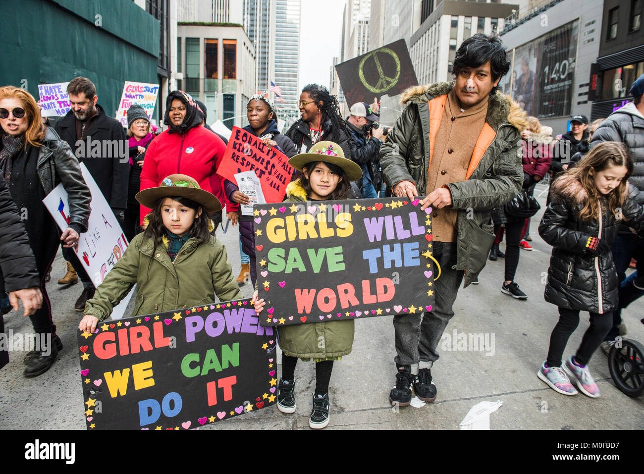 New York City, NY, Stati Uniti d'America - 20 Gennaio 2018: Le donne di marzo 2018 Foto Stock