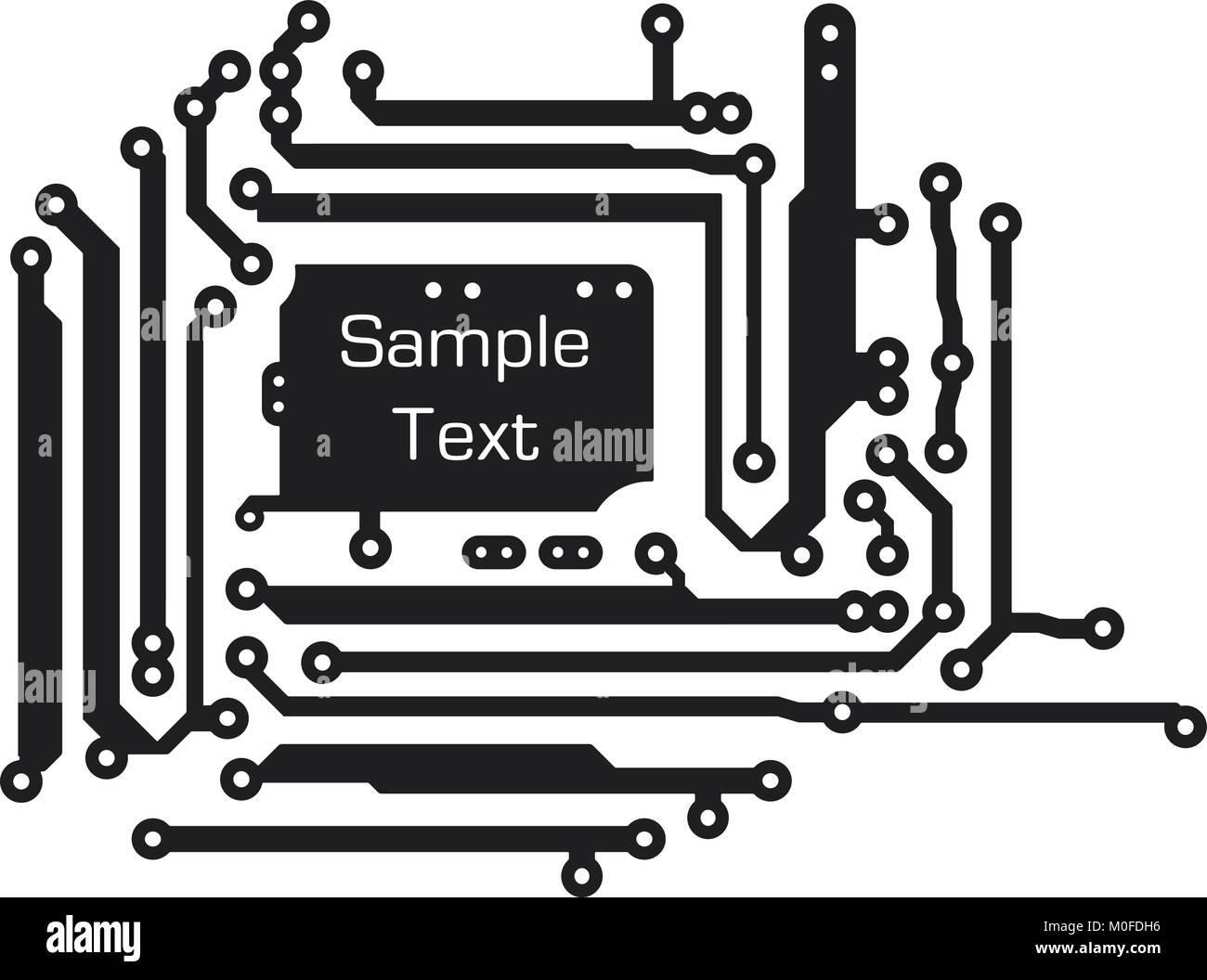 Sfondo in PCB-stile di layout Illustrazione Vettoriale