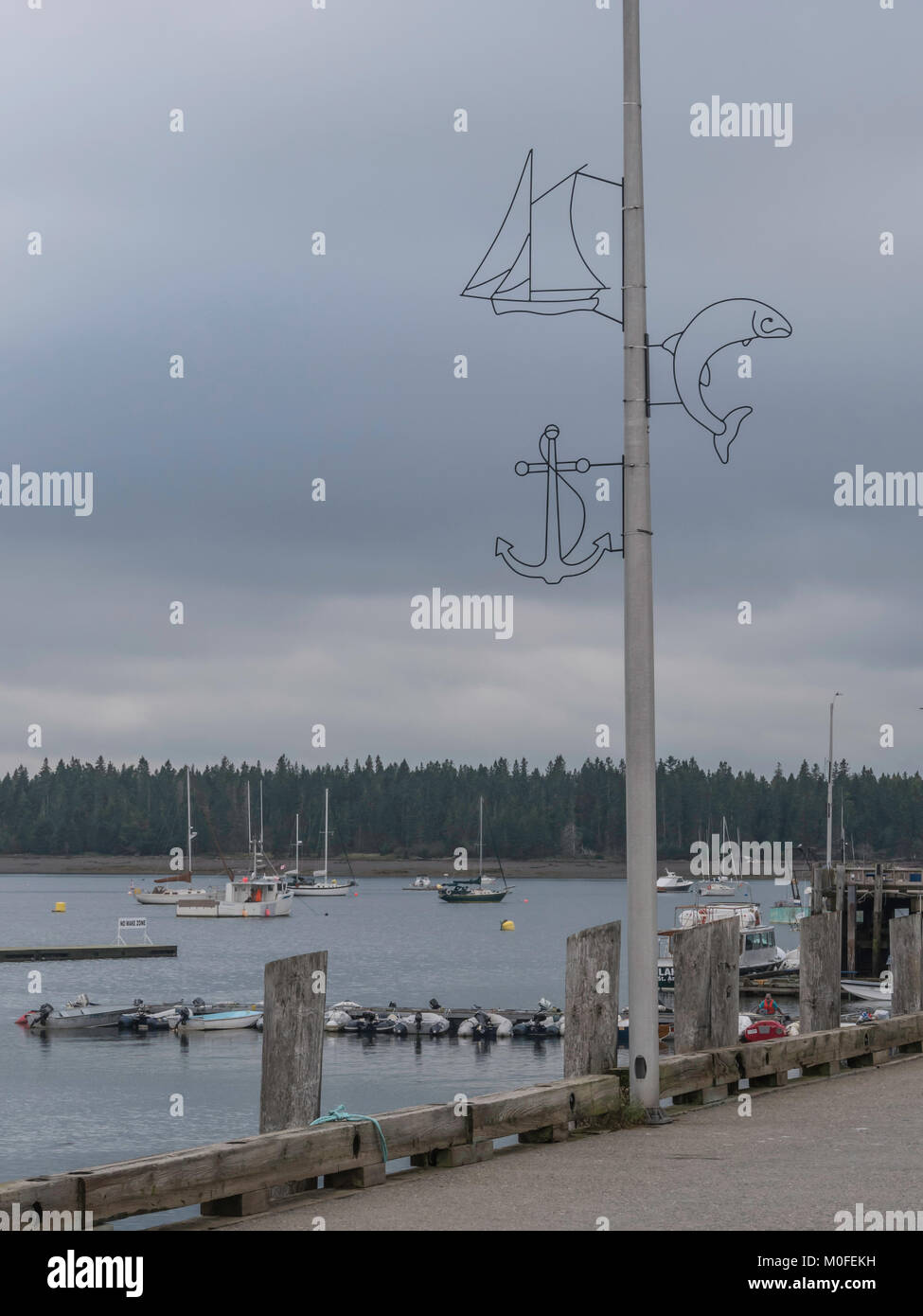 Saint Andrews New Brunswick Canada Pier al crepuscolo Foto Stock