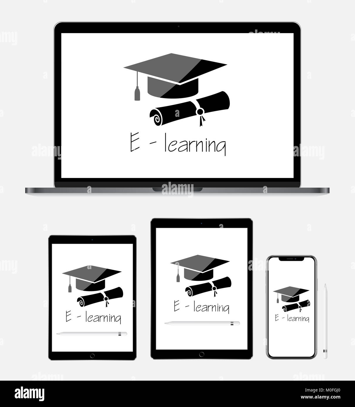 E - concetto di apprendimento Foto Stock