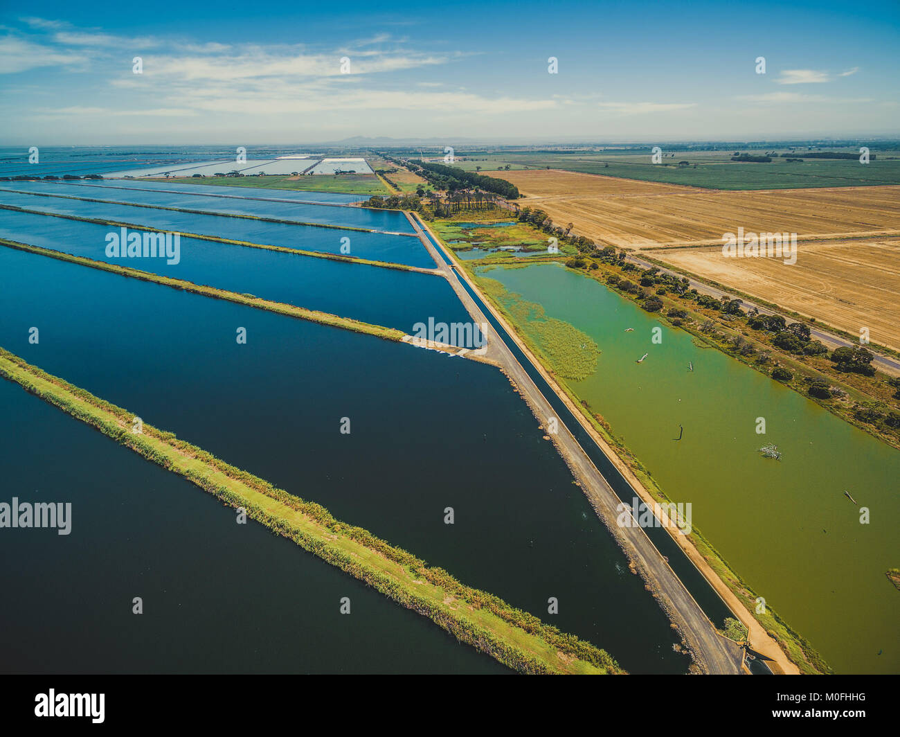 Impianto di trattamento delle acque a Melbourne, Australia Foto Stock