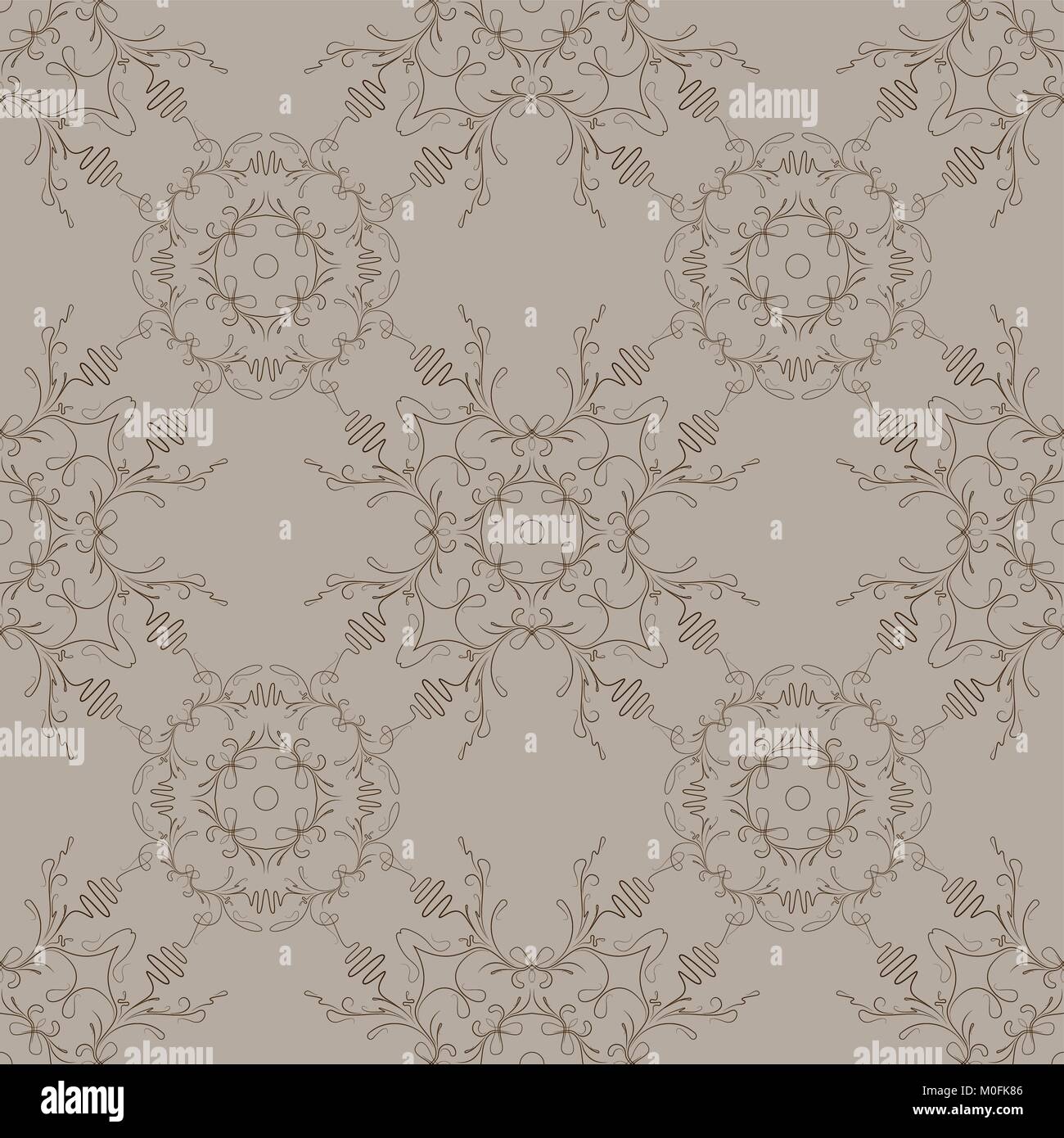 Riccamente decorata seamless pattern. Illustrazione Vettoriale