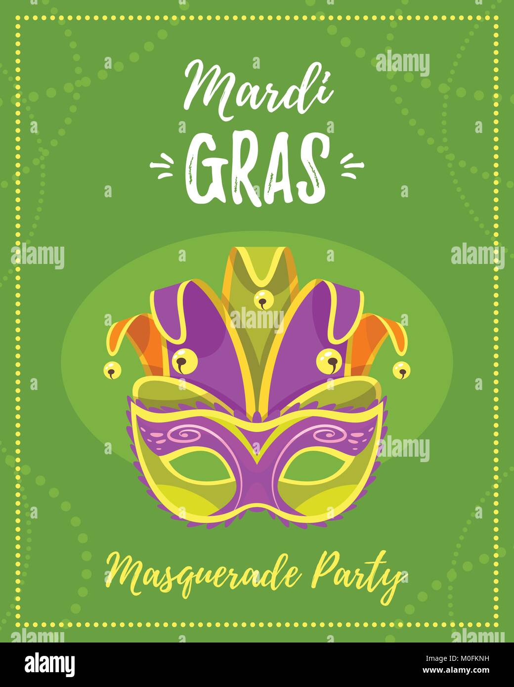 Mardi Gras Manifesto per masquerade Illustrazione Vettoriale