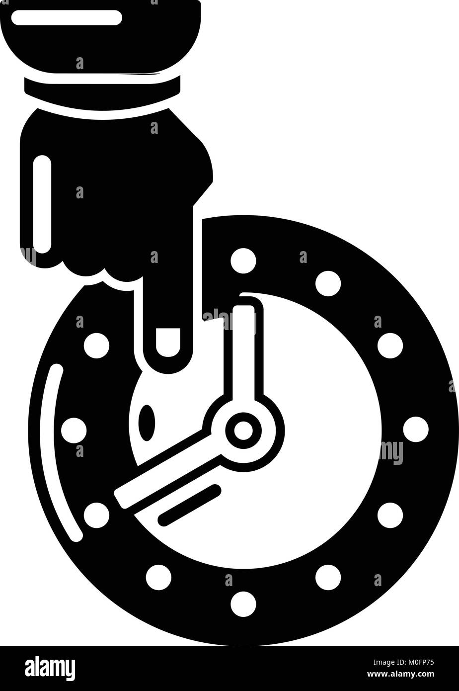 Risparmiare tempo icona, semplice stile nero Illustrazione Vettoriale