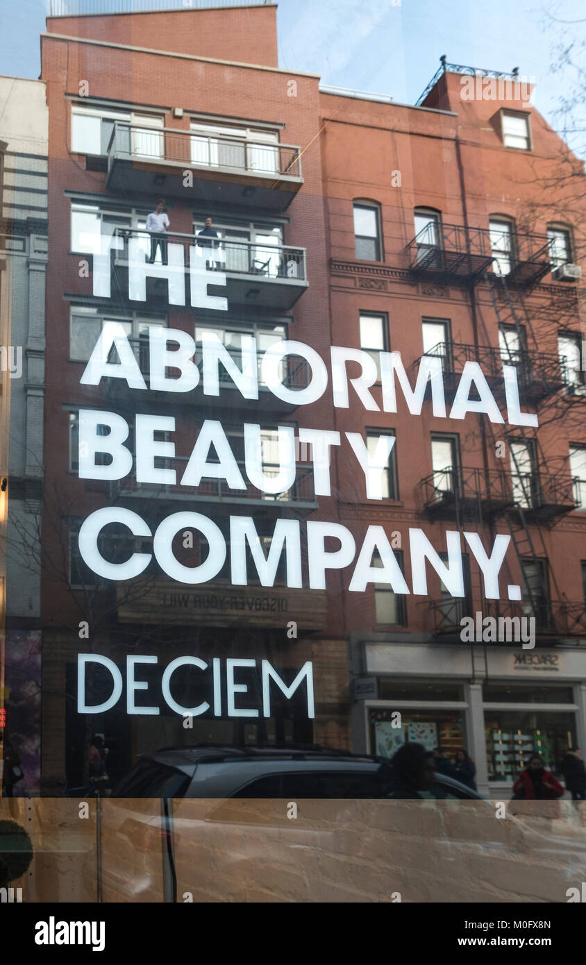 Deciem, la bellezza anormale Company, su Prince Street SoHo di New York City Foto Stock