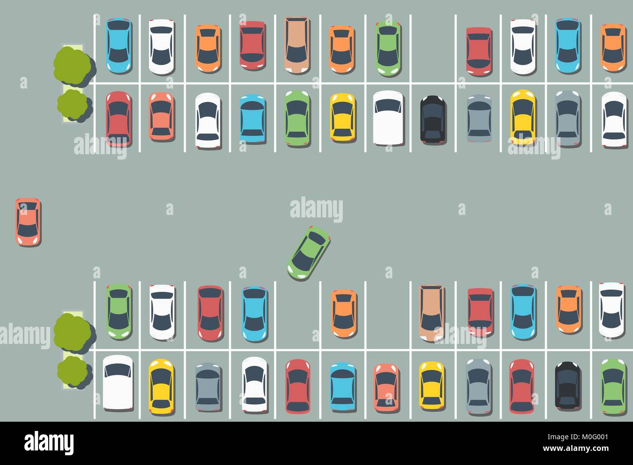 Parcheggio illustrazione vettore - parcheggio auto grafica dell'infrastruttura. Illustrazione Vettoriale