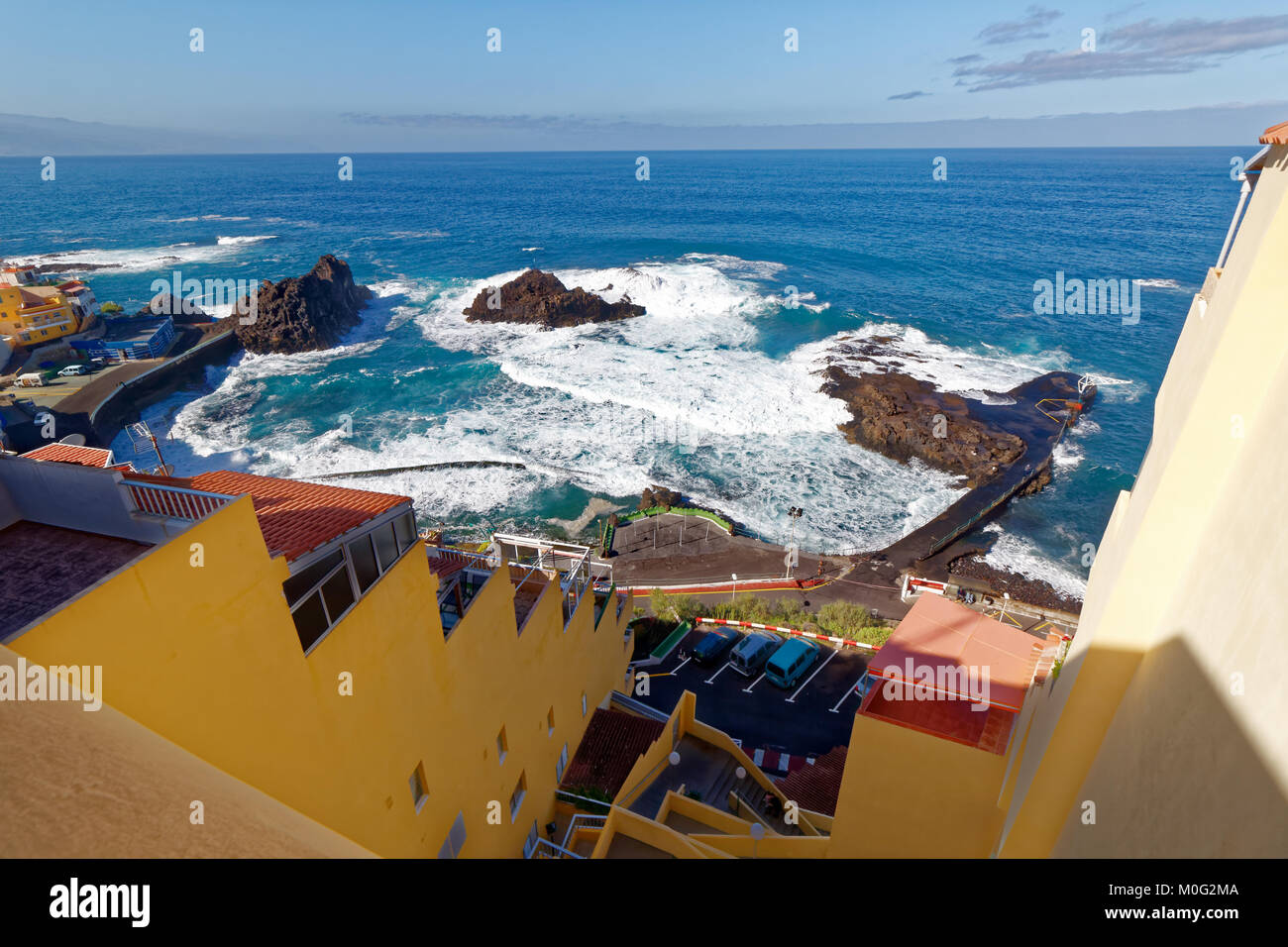 Porto di El Pris villaggio di pescatori, Tenerife, Spagna Foto Stock