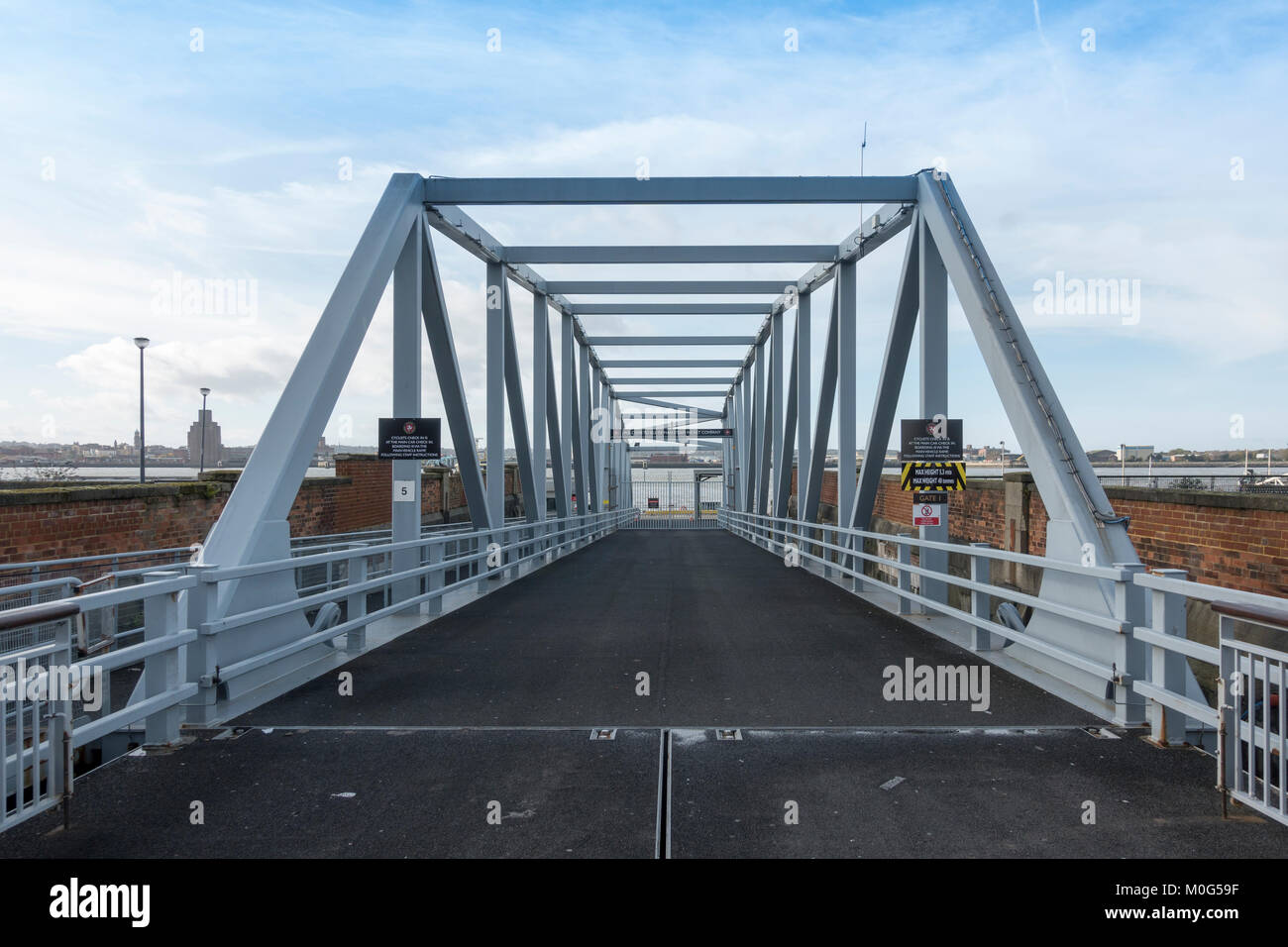 Isle of Man Steam Packet Company terminale in Liverppol, Inghilterra. Foto Stock