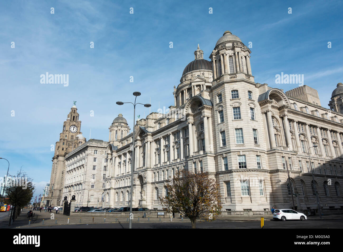 Il porto di Liverpool building di Liverpool, in Inghilterra. Foto Stock