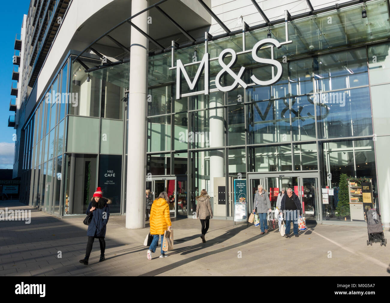M&S Marks & Spencer store a Bury, Lancashire, Foto Stock
