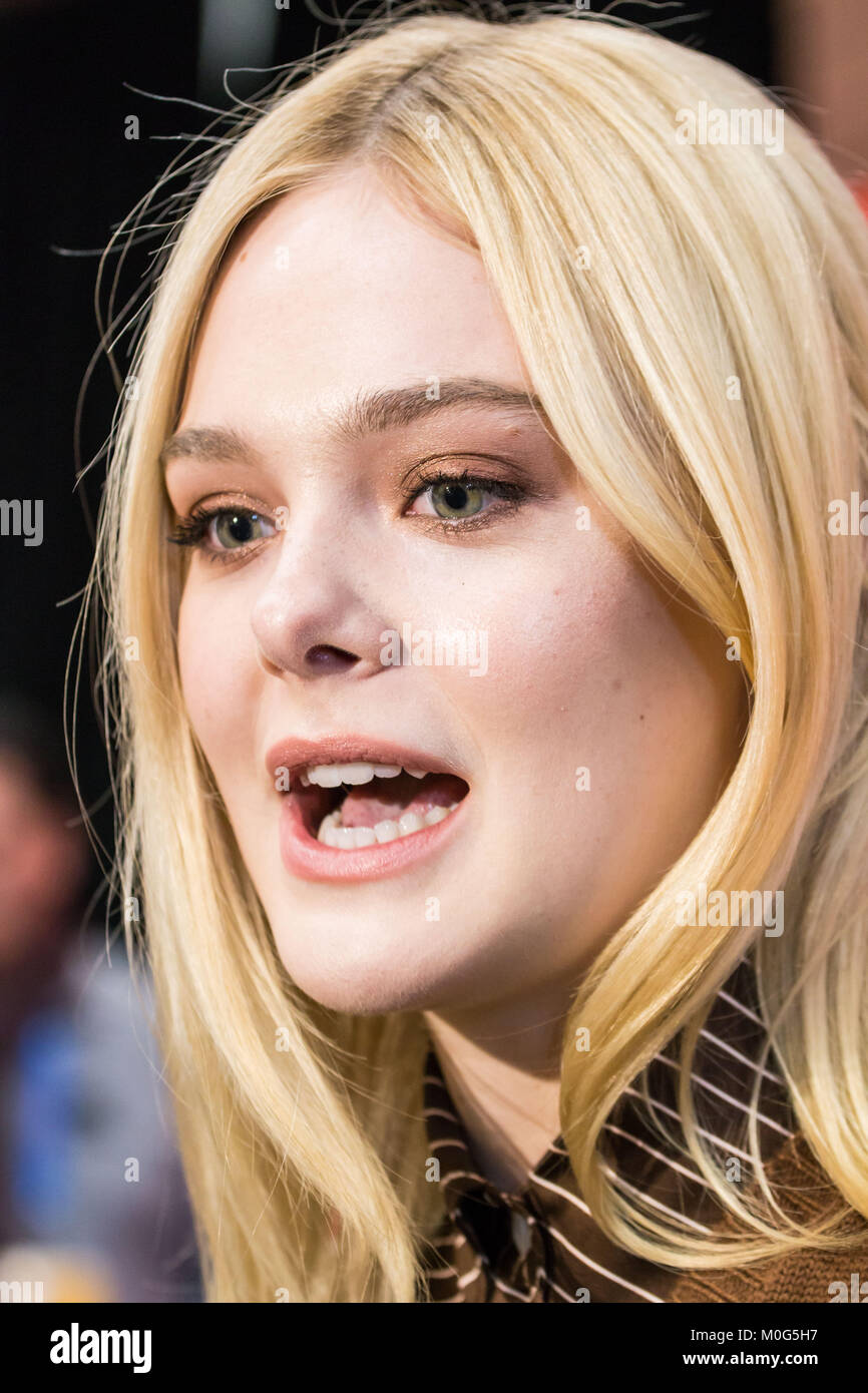 L'attrice Elle Fanning assiste il " Credo che siamo soli ora' Premiere durante 2018 Sundance Film Festival al teatro egiziano su gennaio 21, 2018 in Park City, Utah. Foto Stock