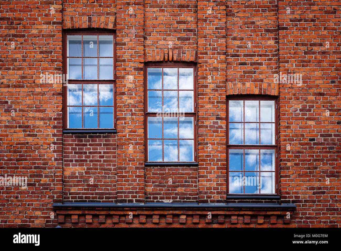 In mattoni rossi nel quartiere Finalnd Foto Stock