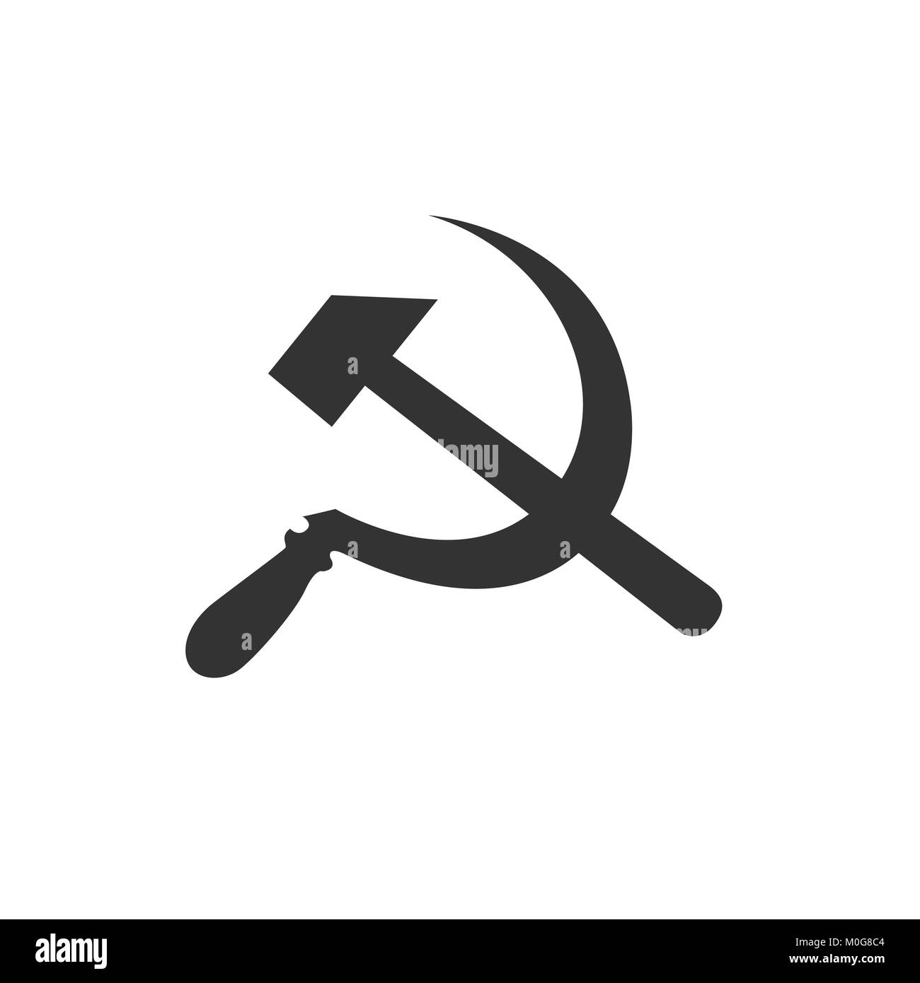 Falce e martello comunista vettore di simbolo Foto stock - Alamy